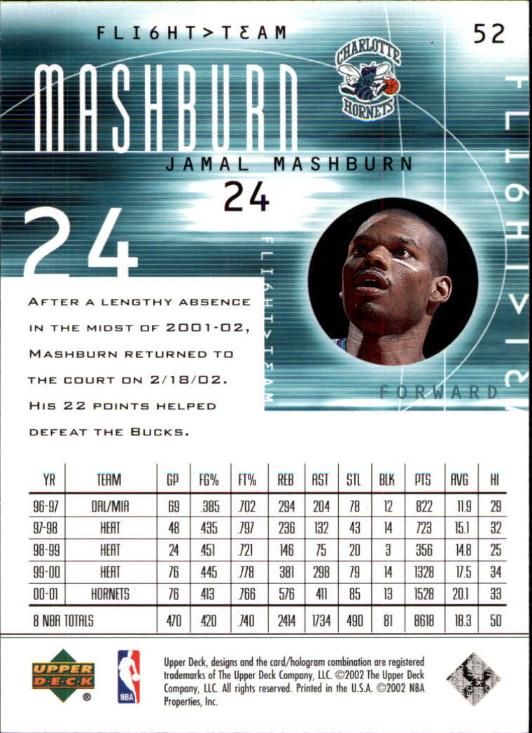 2001/2002 Flight Team (Upper Deck) Basketball - Picture 103 of 246