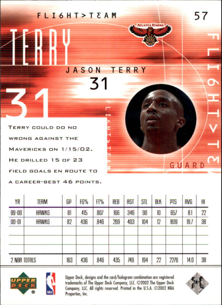 2001/2002 Flight Team (Upper Deck) Basketball - Picture 113 of 246