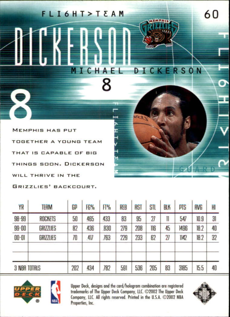 2001/2002 Flight Team (Upper Deck) Basketball - Picture 119 of 246