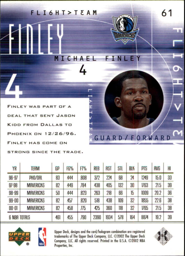 2001/2002 Flight Team (Upper Deck) Basketball - Picture 121 of 246