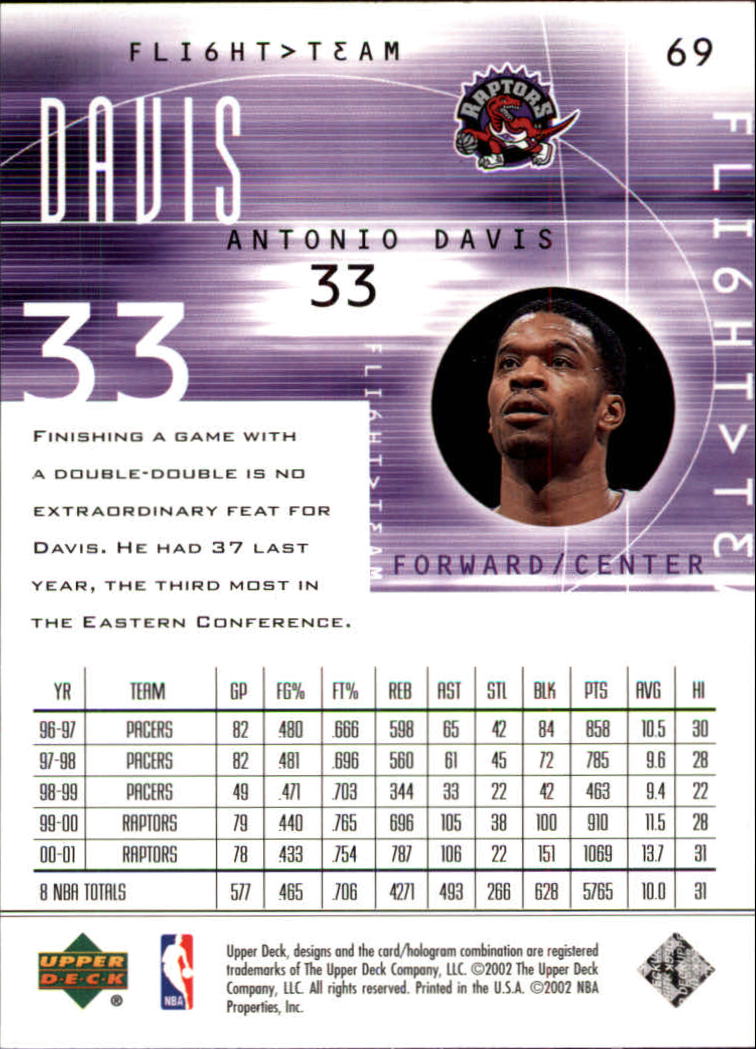 2001/2002 Flight Team (Upper Deck) Basketball - Picture 137 of 246
