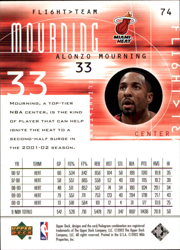 2001/2002 Flight Team (Upper Deck) Basketball - Picture 147 of 246