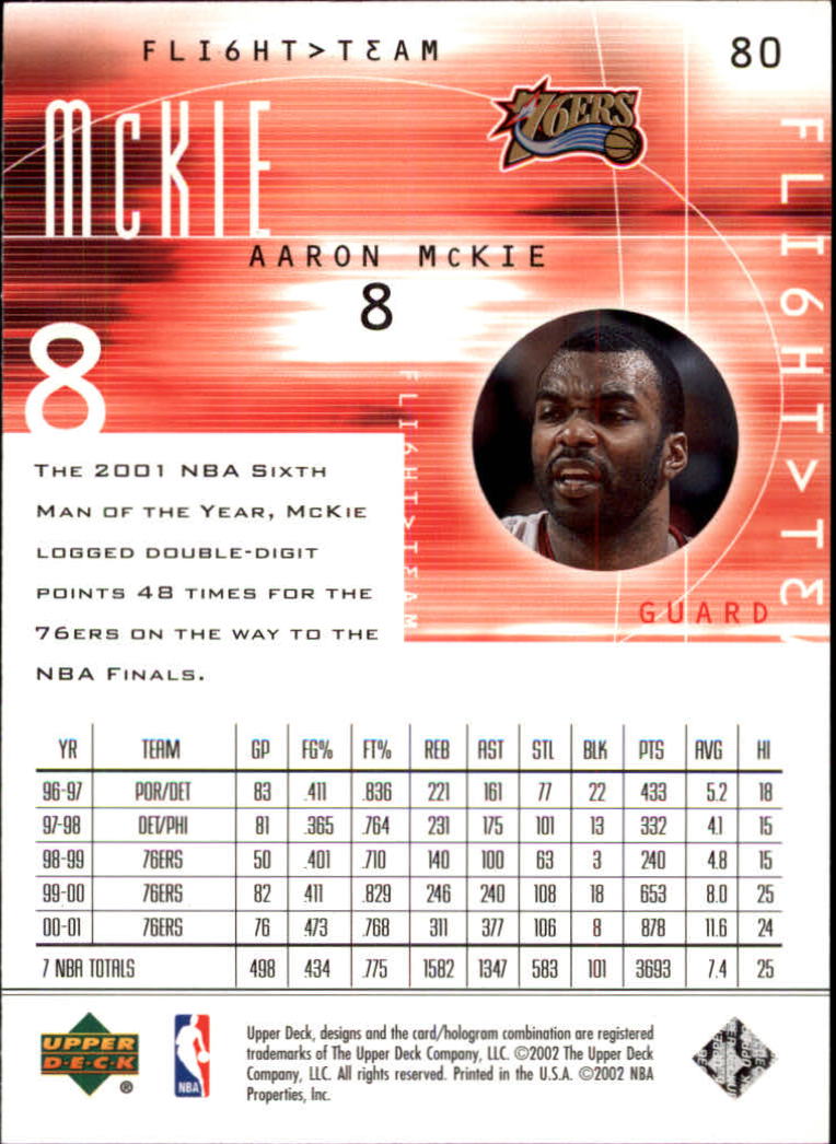 2001/2002 Flight Team (Upper Deck) Basketball - Picture 157 of 246
