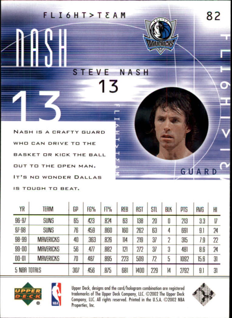 2001/2002 Flight Team (Upper Deck) Basketball - Picture 161 of 246