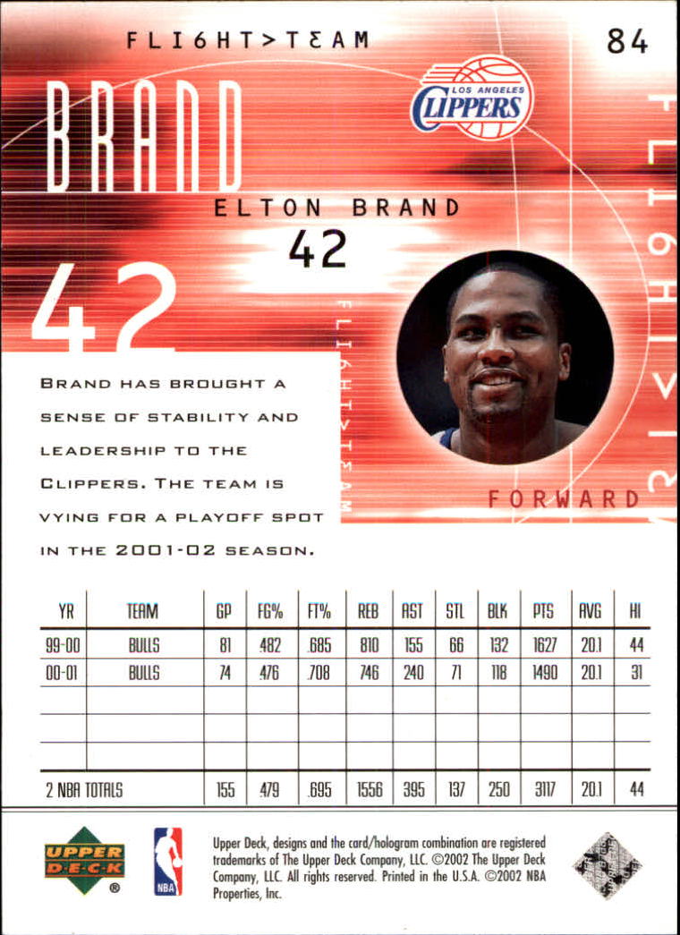 2001/2002 Flight Team (Upper Deck) Basketball - Picture 165 of 246