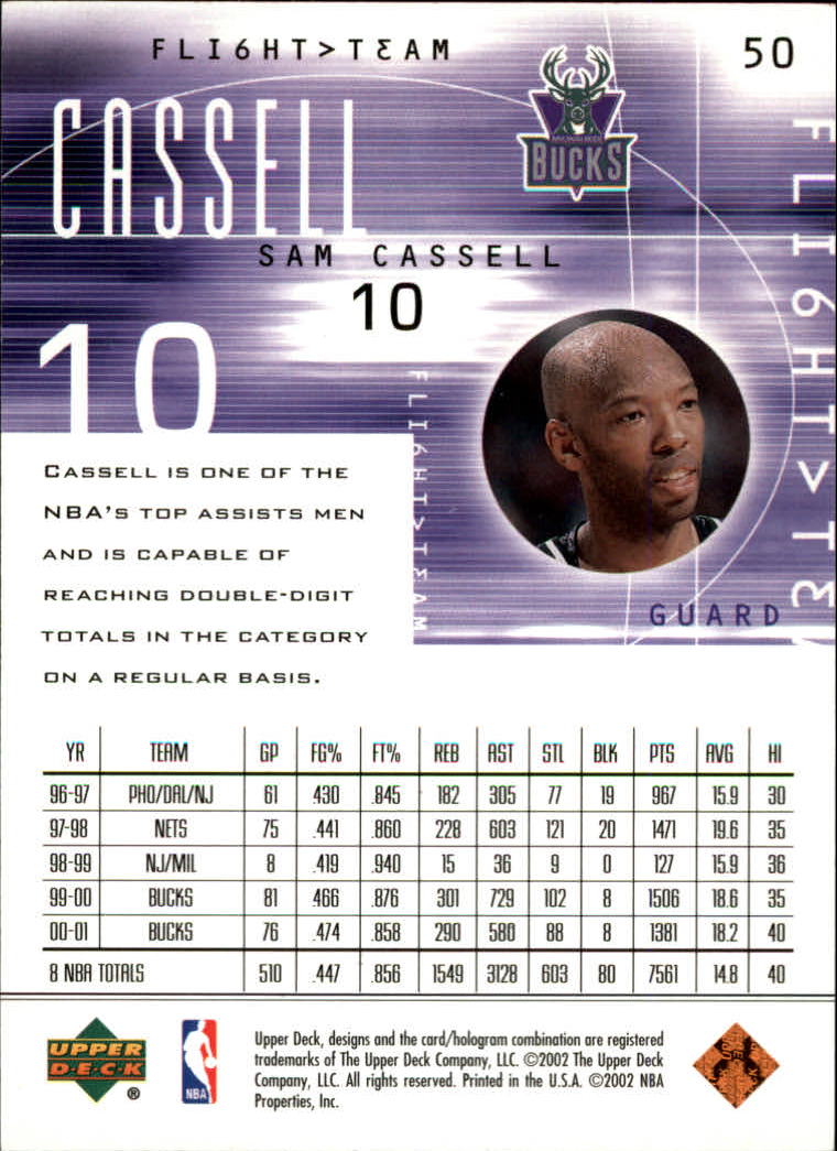 2001/2002 Flight Team (Upper Deck) Basketball - Picture 193 of 246