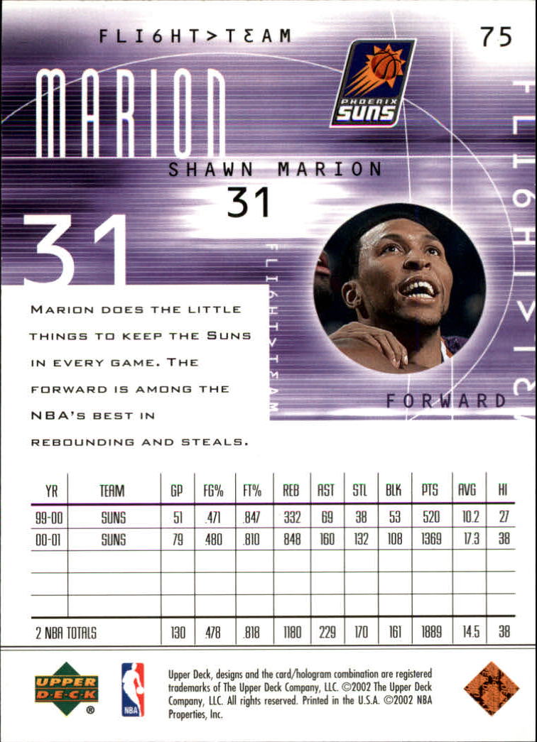 2001/2002 Flight Team (Upper Deck) Basketball - Picture 199 of 246