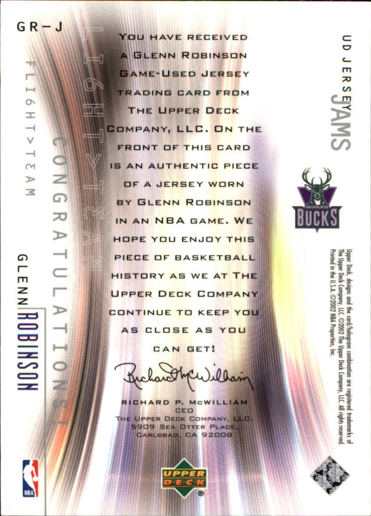 2001/2002 Flight Team (Upper Deck) Basketball - Picture 244 of 246