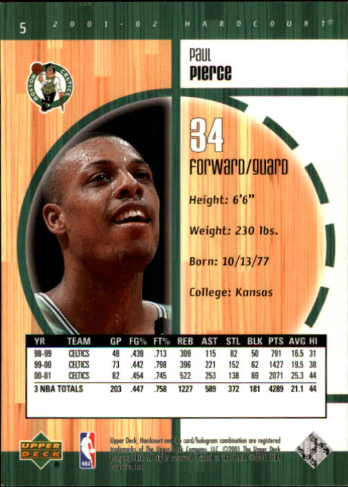 2001/2002 Hardcourt (Upper Deck) Basketball - Picture 155 of 161