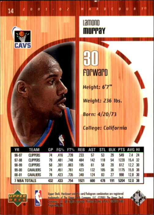 2001/2002 Hardcourt (Upper Deck) Basketball - Picture 137 of 161