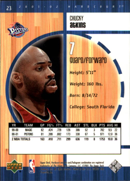 2001/2002 Hardcourt (Upper Deck) Basketball - Picture 123 of 161