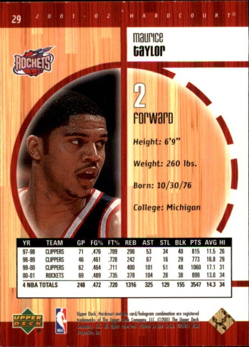2001/2002 Hardcourt (Upper Deck) Basketball - Picture 115 of 161