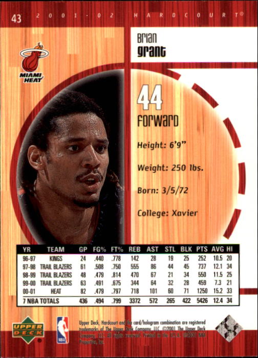 2001/2002 Hardcourt (Upper Deck) Basketball - Picture 91 of 161
