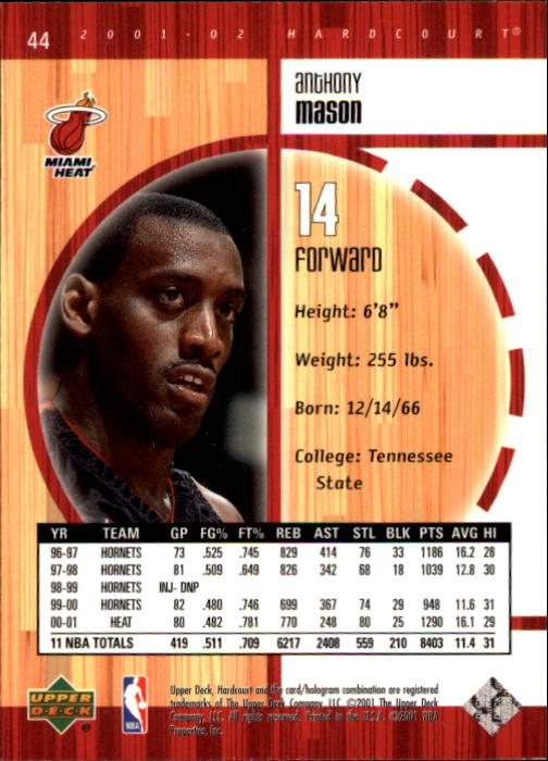 2001/2002 Hardcourt (Upper Deck) Basketball - Picture 89 of 161