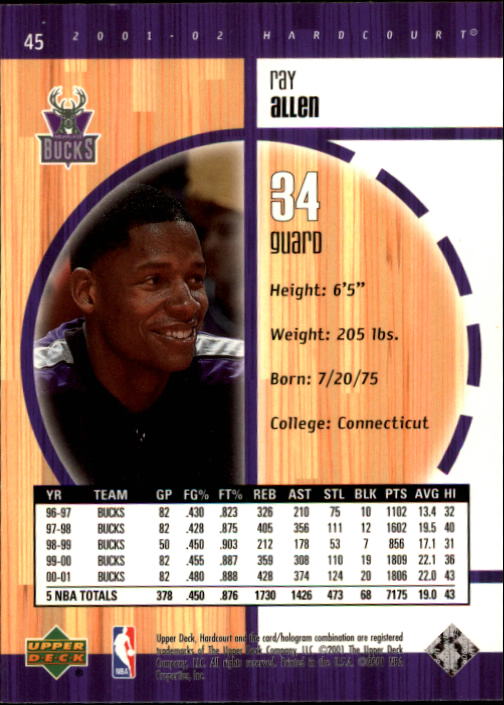 2001/2002 Hardcourt (Upper Deck) Basketball - Picture 87 of 161