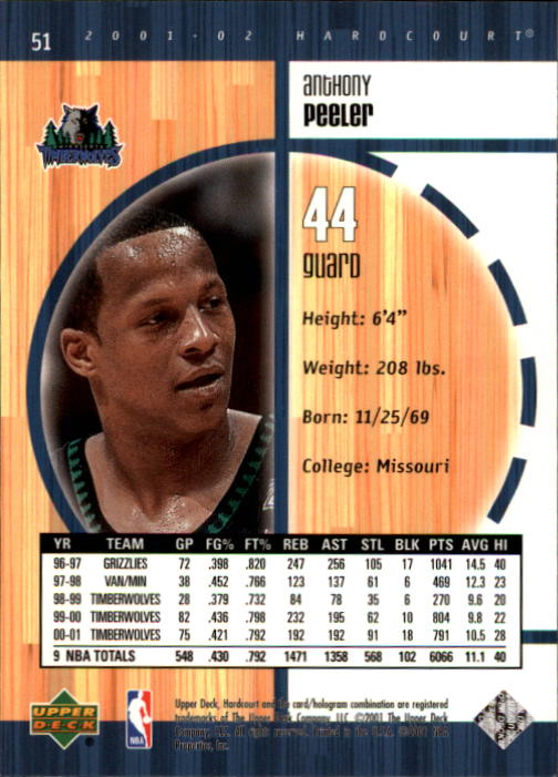 2001/2002 Hardcourt (Upper Deck) Basketball - Picture 75 of 161