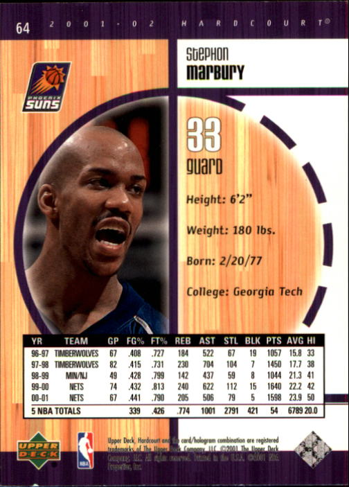 2001/2002 Hardcourt (Upper Deck) Basketball - Picture 55 of 161