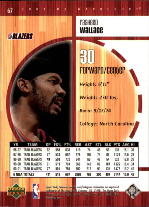 2001/2002 Hardcourt (Upper Deck) Basketball - Picture 49 of 161