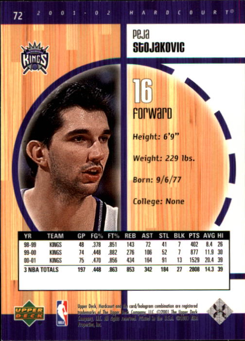2001/2002 Hardcourt (Upper Deck) Basketball - Picture 39 of 161