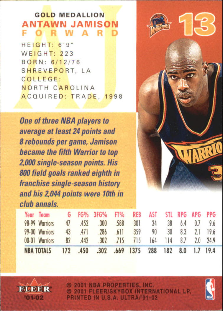 2001-02 Ultra Basketball Gold Medallion Parallel Singles - You Choose - Picture 13 of 151