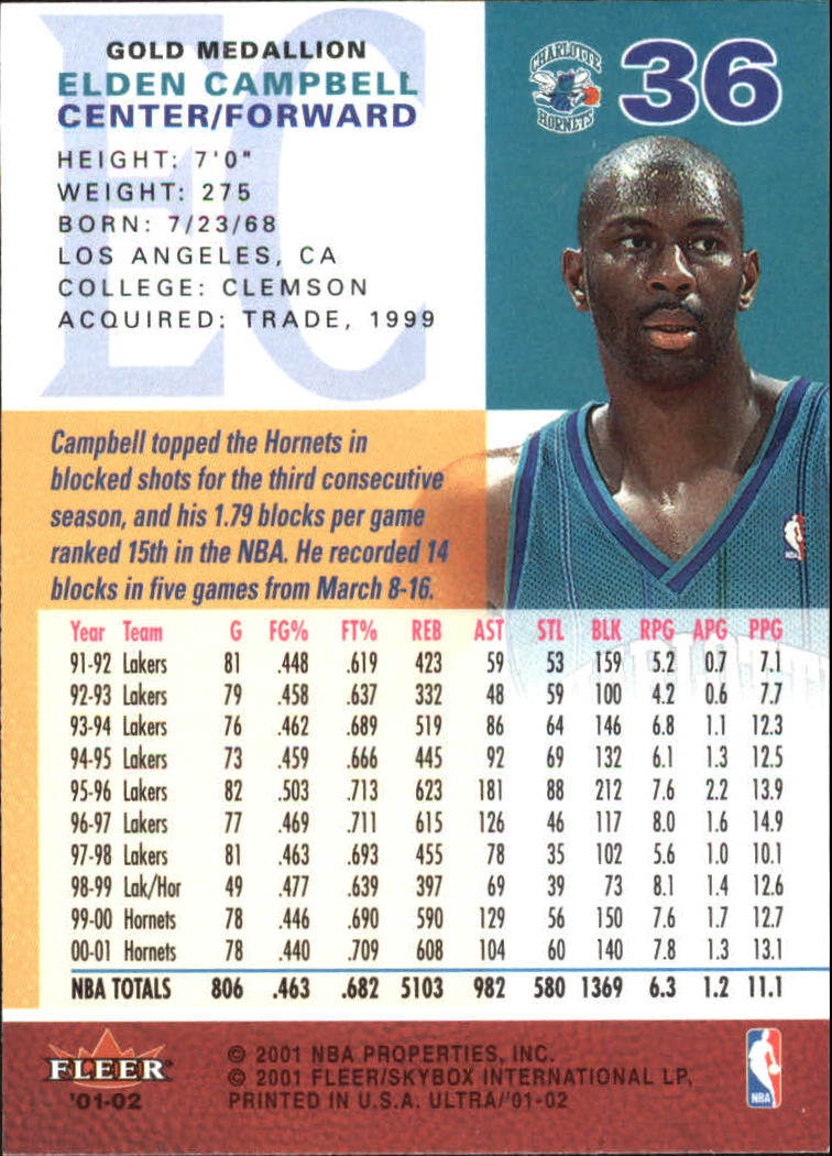 2001-02 Ultra Basketball Gold Medallion Parallel Singles - You Choose - Picture 30 of 151