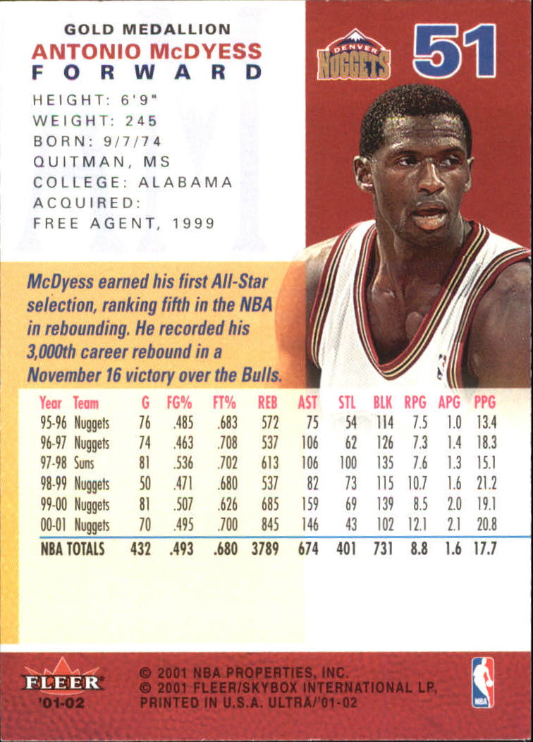 2001-02 Ultra Basketball Gold Medallion Parallel Singles - You Choose - Picture 47 of 151