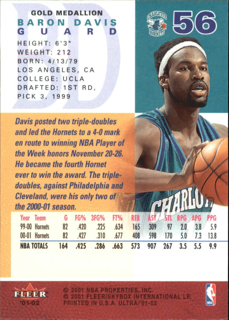 2001-02 Ultra Basketball Gold Medallion Parallel Singles - You Choose - Picture 51 of 151