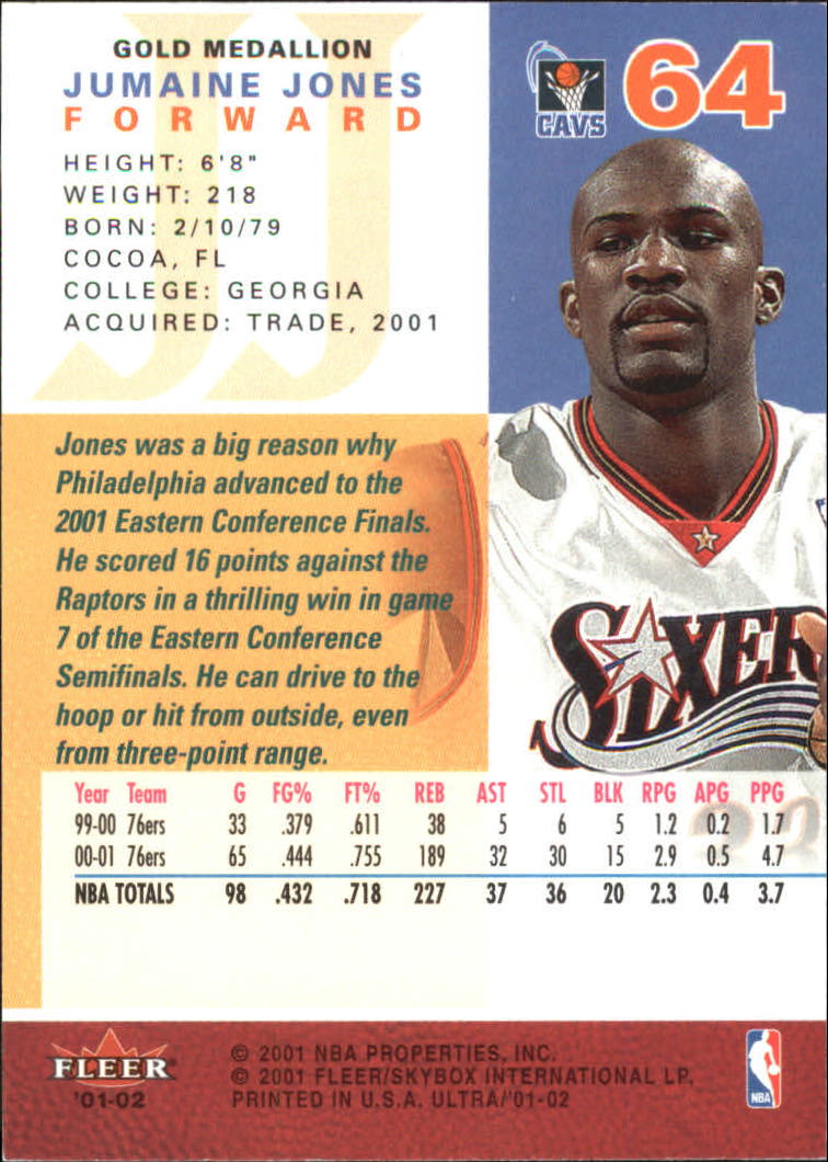 2001-02 Ultra Basketball Gold Medallion Parallel Singles - You Choose - Picture 63 of 151