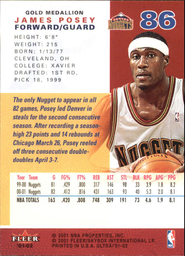 2001-02 Ultra Basketball Gold Medallion Parallel Singles - You Choose - Picture 87 of 151