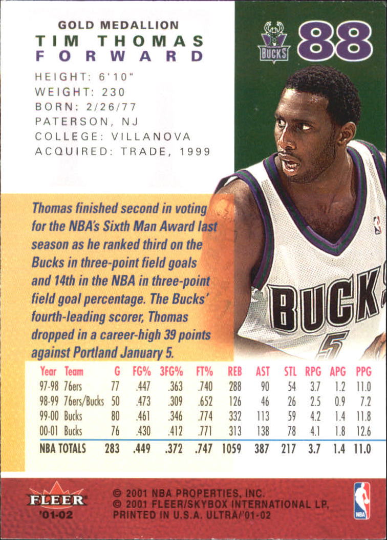 2001-02 Ultra Basketball Gold Medallion Parallel Singles - You Choose - Picture 89 of 151