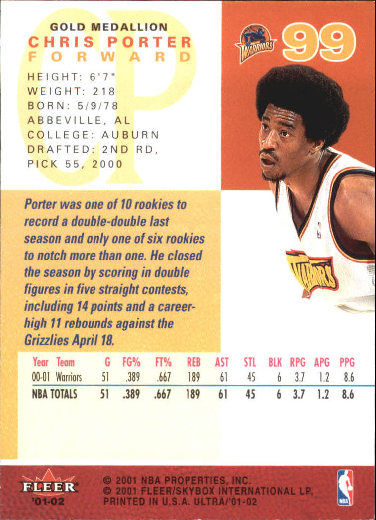 2001-02 Ultra Basketball Gold Medallion Parallel Singles - You Choose - Picture 101 of 151
