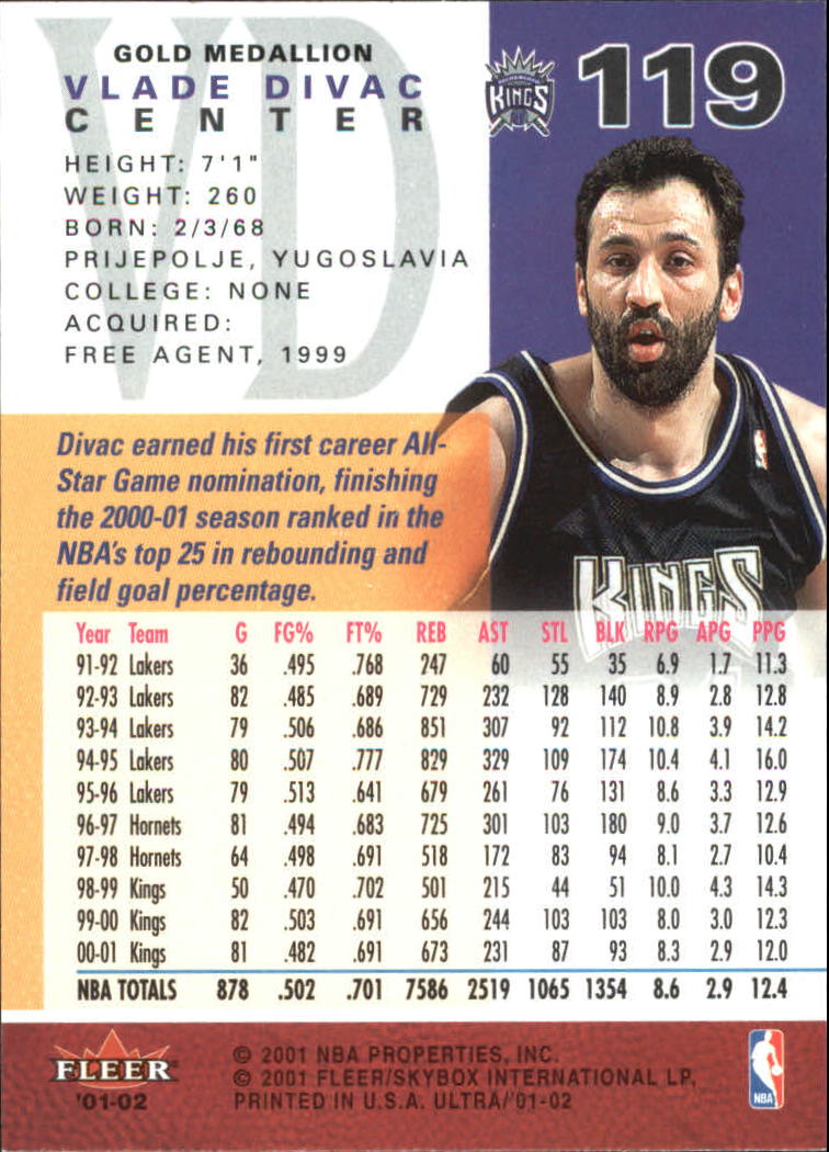 2001-02 Ultra Basketball Gold Medallion Parallel Singles - You Choose - Picture 117 of 151
