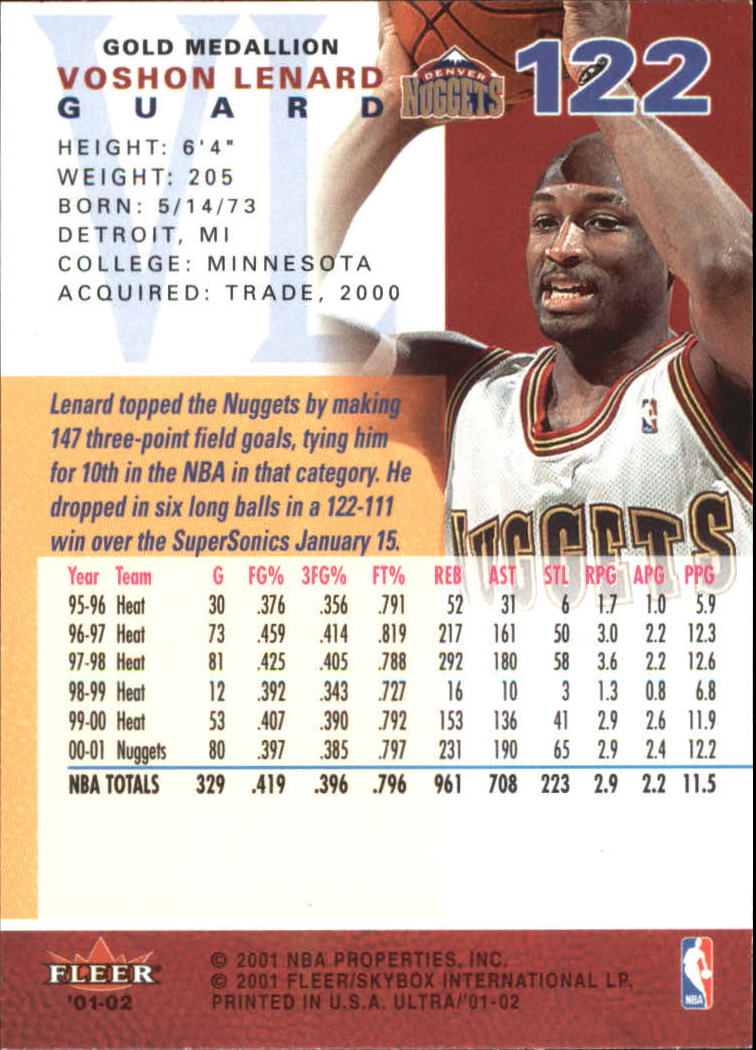2001-02 Ultra Basketball Gold Medallion Parallel Singles - You Choose - Picture 121 of 151