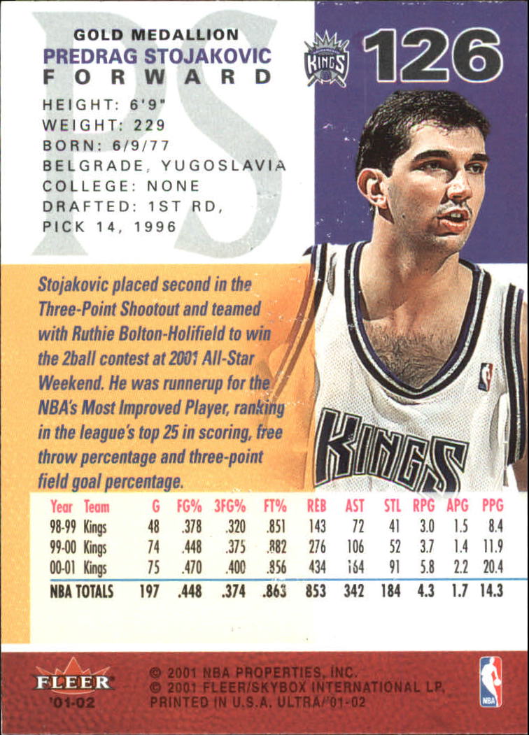 2001-02 Ultra Basketball Gold Medallion Parallel Singles - You Choose - Picture 127 of 151