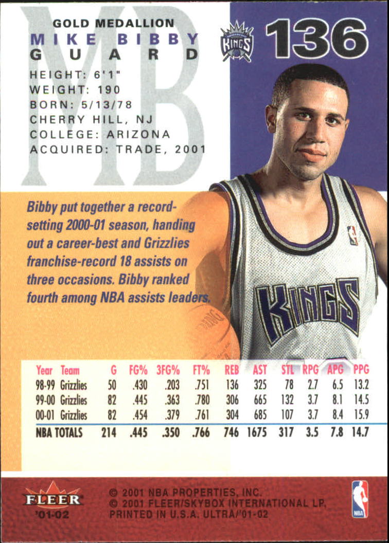 2001-02 Ultra Basketball Gold Medallion Parallel Singles - You Choose - Picture 135 of 151