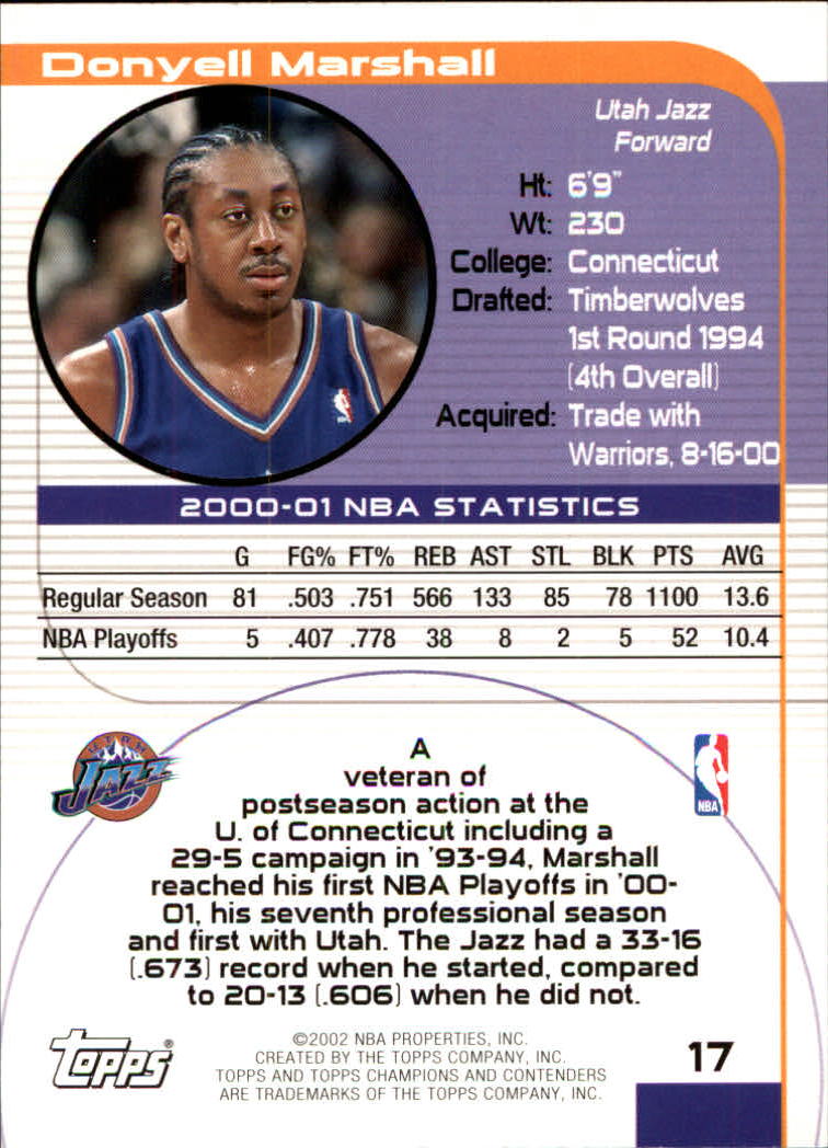 2001/2002 TCC (Topps) Basketball - Picture 25 of 208