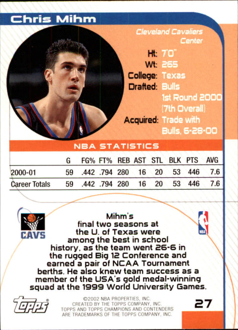 2001/2002 TCC (Topps) Basketball - Picture 33 of 208