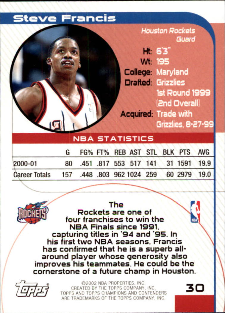 2001/2002 TCC (Topps) Basketball - Picture 39 of 208