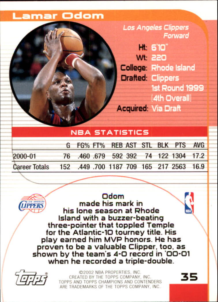 2001/2002 TCC (Topps) Basketball - Picture 45 of 208