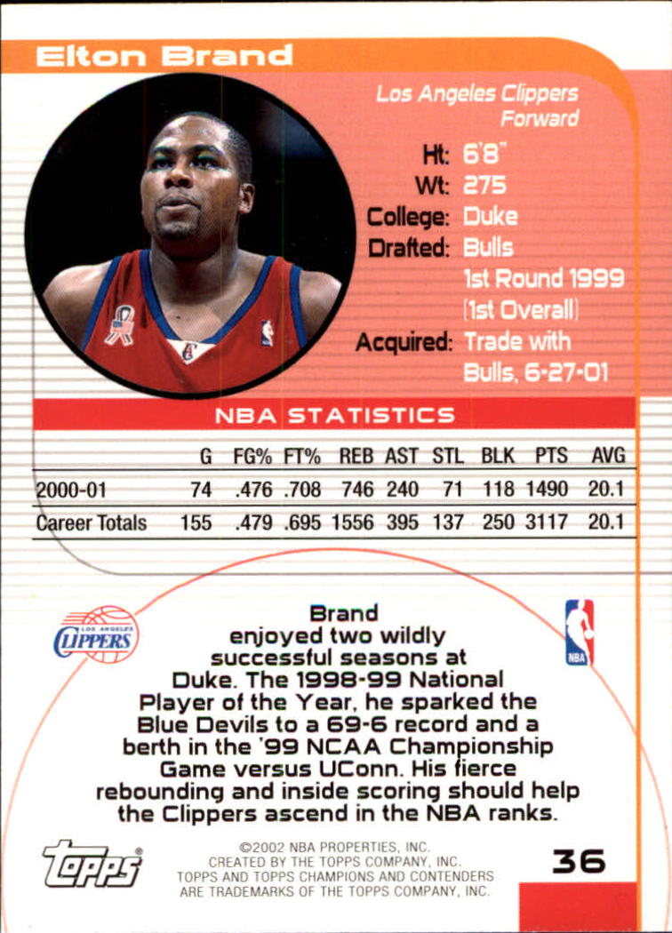 2001/2002 TCC (Topps) Basketball - Picture 47 of 208