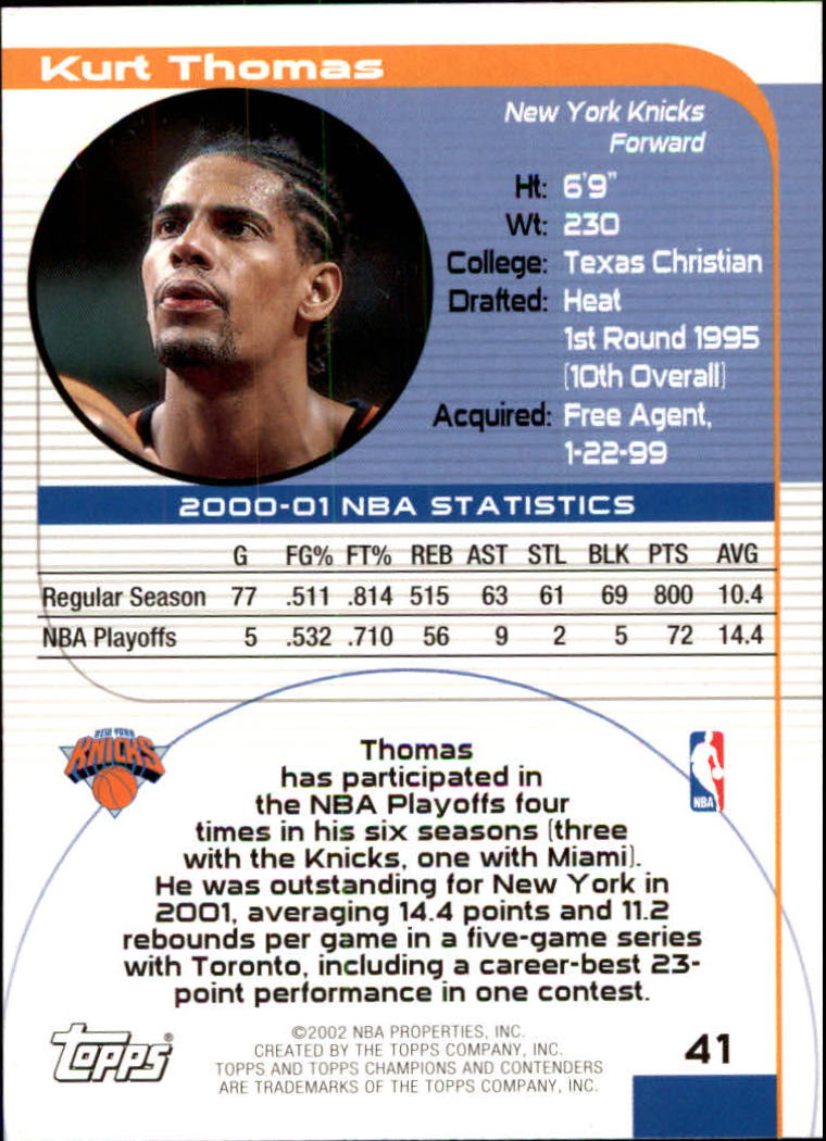 2001/2002 TCC (Topps) Basketball - Picture 53 of 208