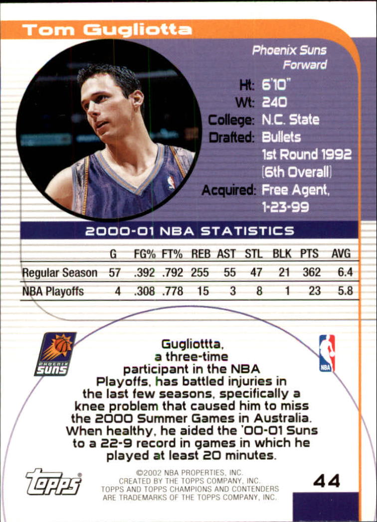2001/2002 TCC (Topps) Basketball - Picture 57 of 208