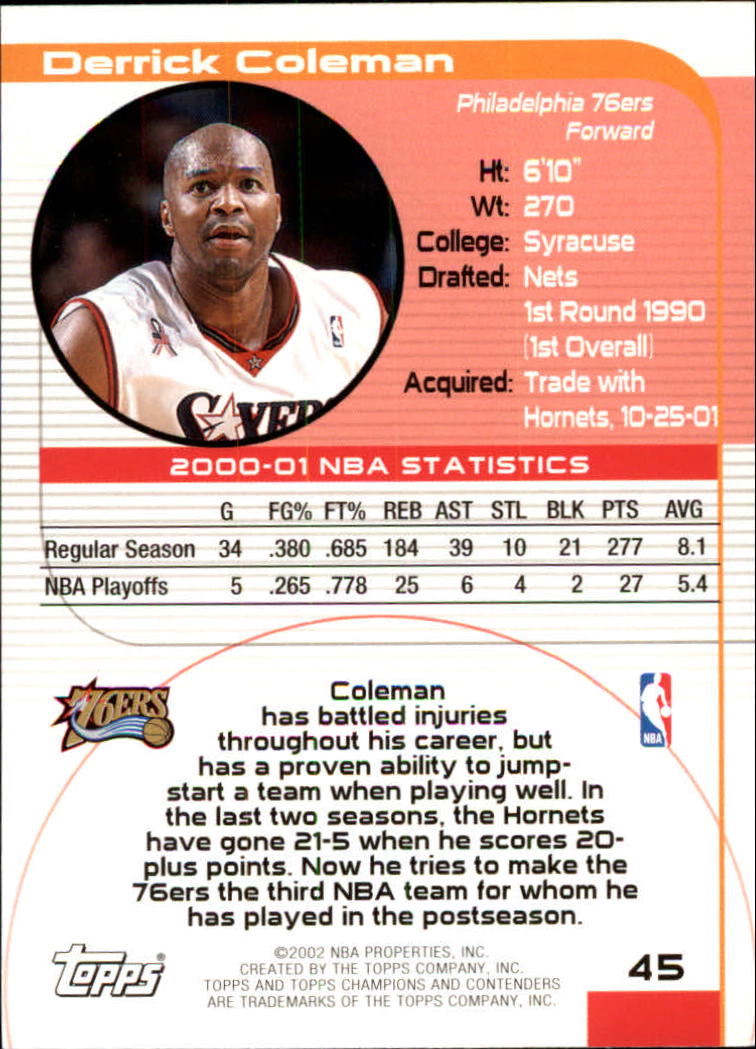 2001/2002 TCC (Topps) Basketball - Picture 59 of 208