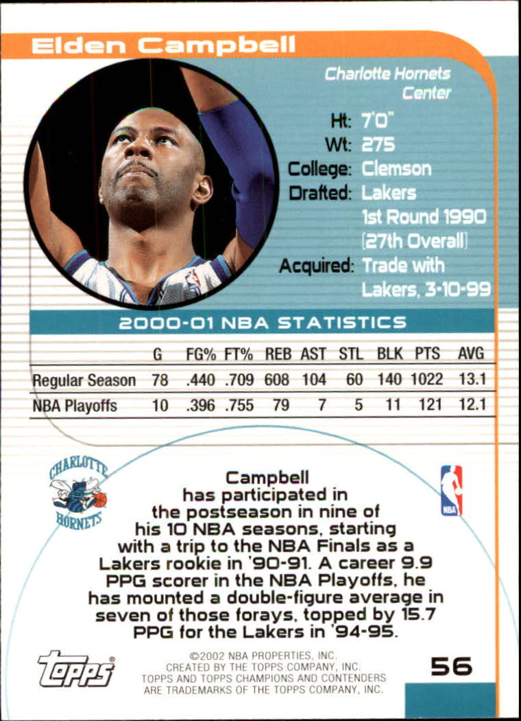2001/2002 TCC (Topps) Basketball - Picture 75 of 208