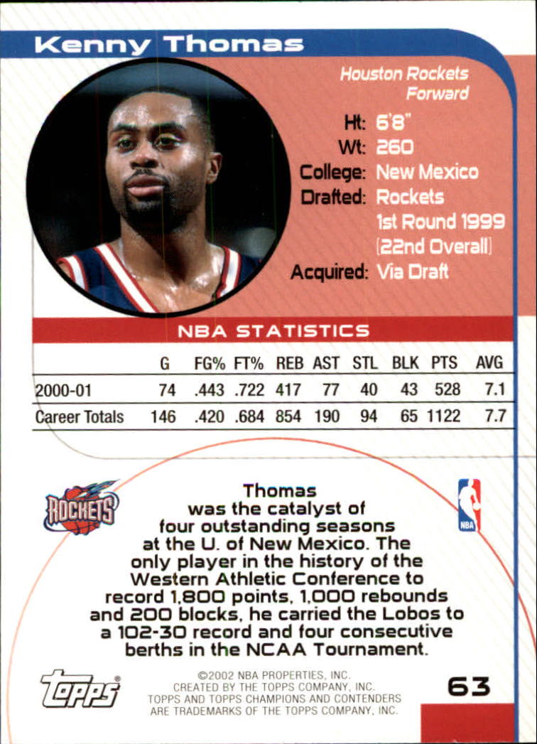 2001/2002 TCC (Topps) Basketball - Picture 85 of 208