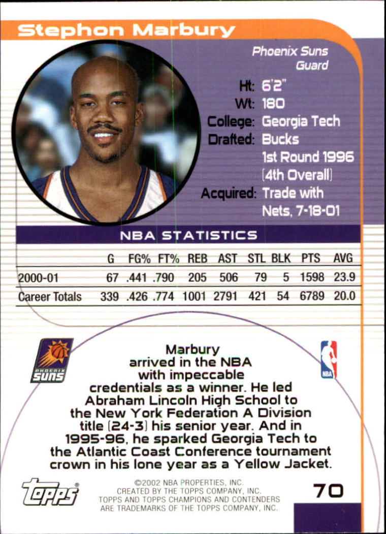 2001/2002 TCC (Topps) Basketball - Picture 91 of 208