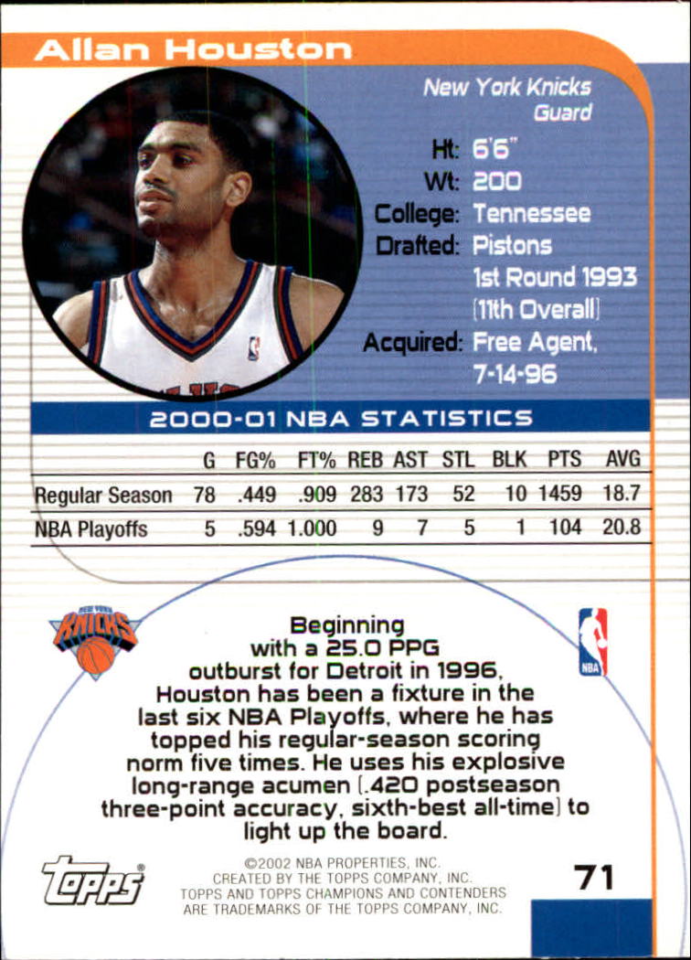 2001/2002 TCC (Topps) Basketball - Picture 93 of 208