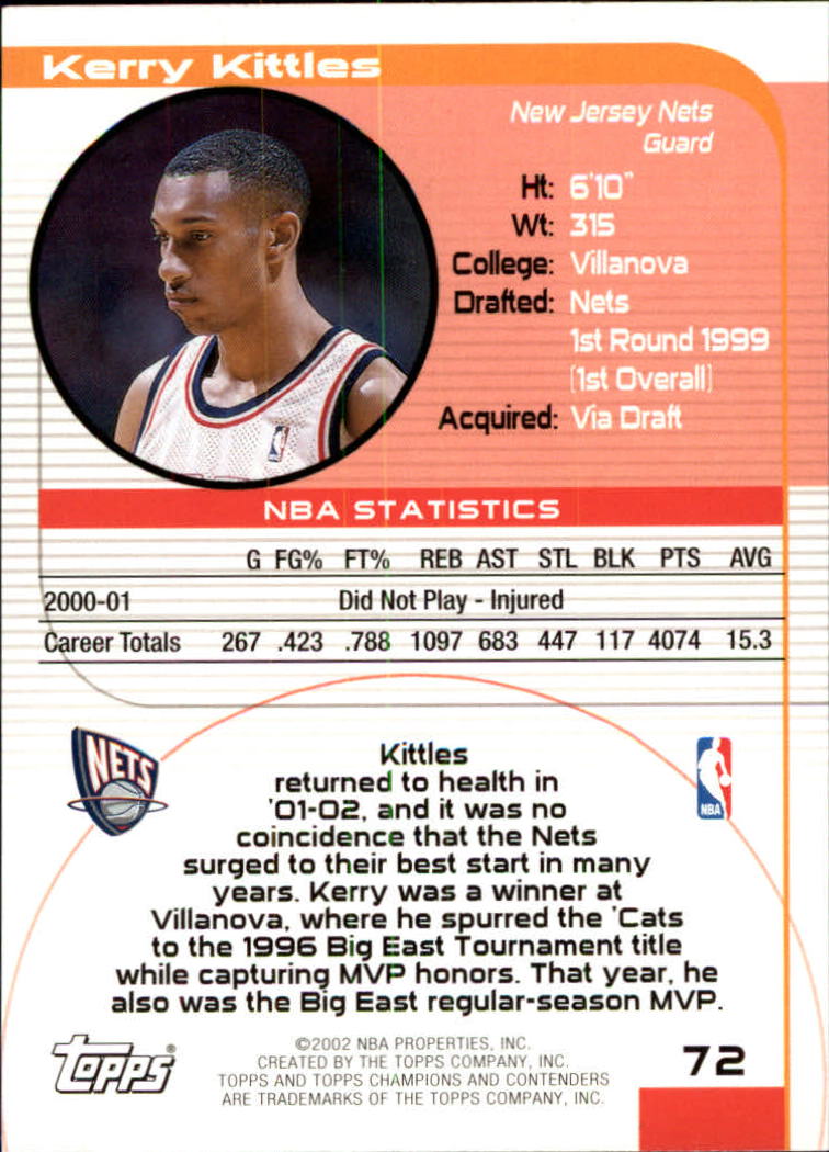 2001/2002 TCC (Topps) Basketball - Picture 95 of 208
