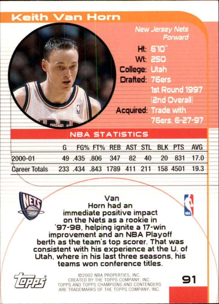 2001/2002 TCC (Topps) Basketball - Picture 123 of 208