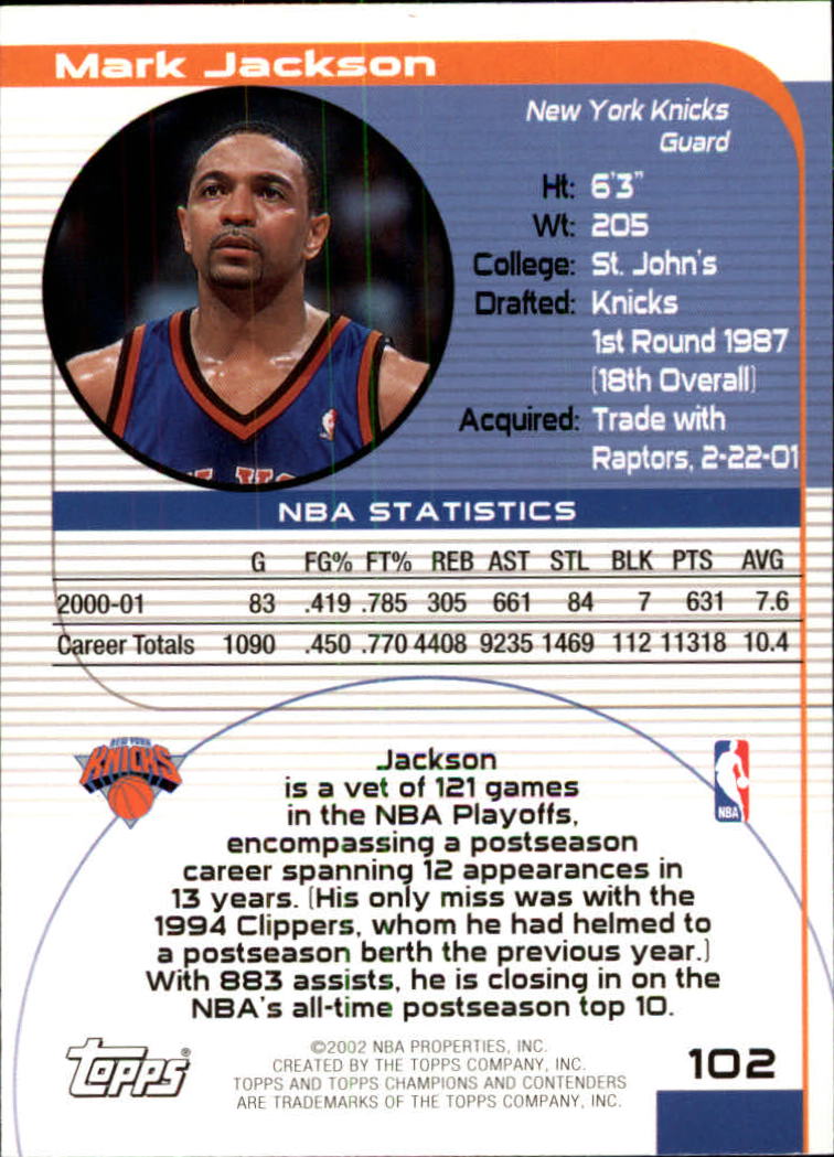 2001/2002 TCC (Topps) Basketball - Picture 139 of 208